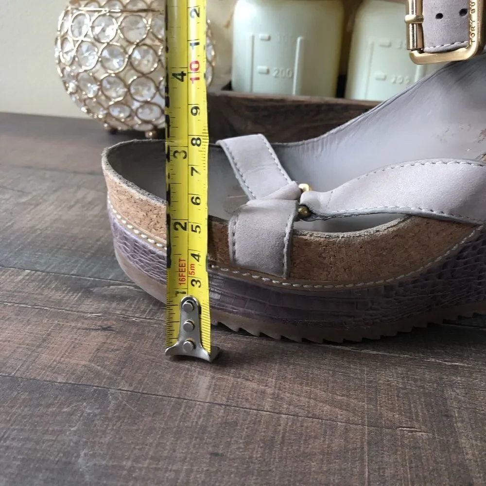 Tory Burch Brenden Crocodile Wedge